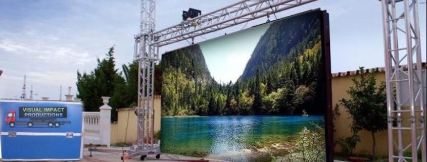 large outdoor advertising screen