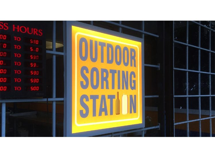 outdoor light box sign